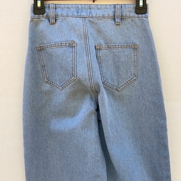 Princess Polly Womens Size 2 Rosalie light blue straight leg mid rise jeans - Picture 5 of 9